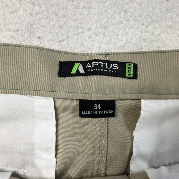 Aptus Men's Golf Performance Athleisure Casual Shorts Size 34 Khaki $66 NWT - Picture 5 of 7